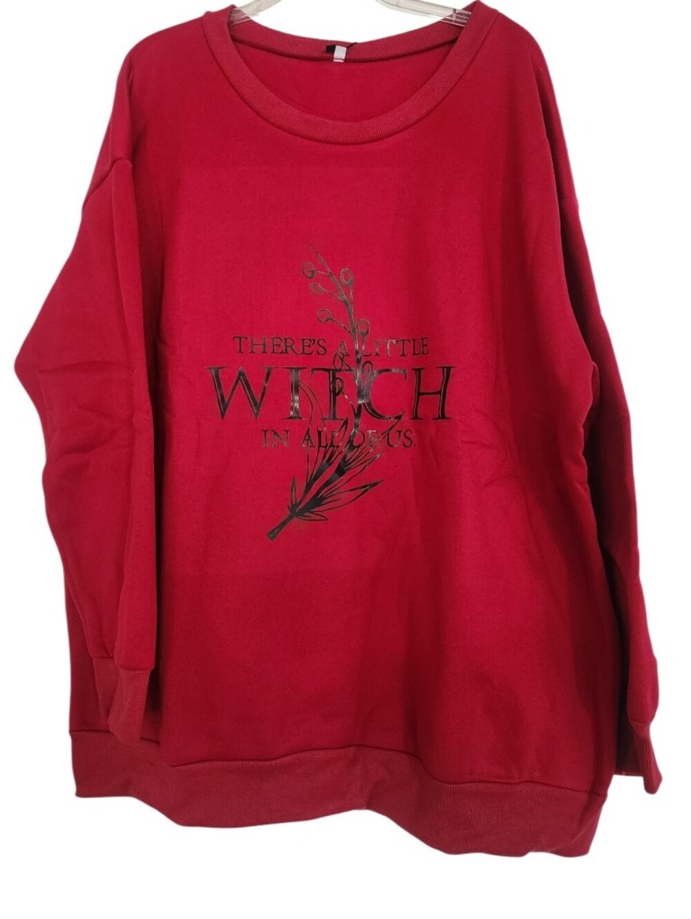 Women's Red Graphic Pullover Sweater Sz 3X Nwt